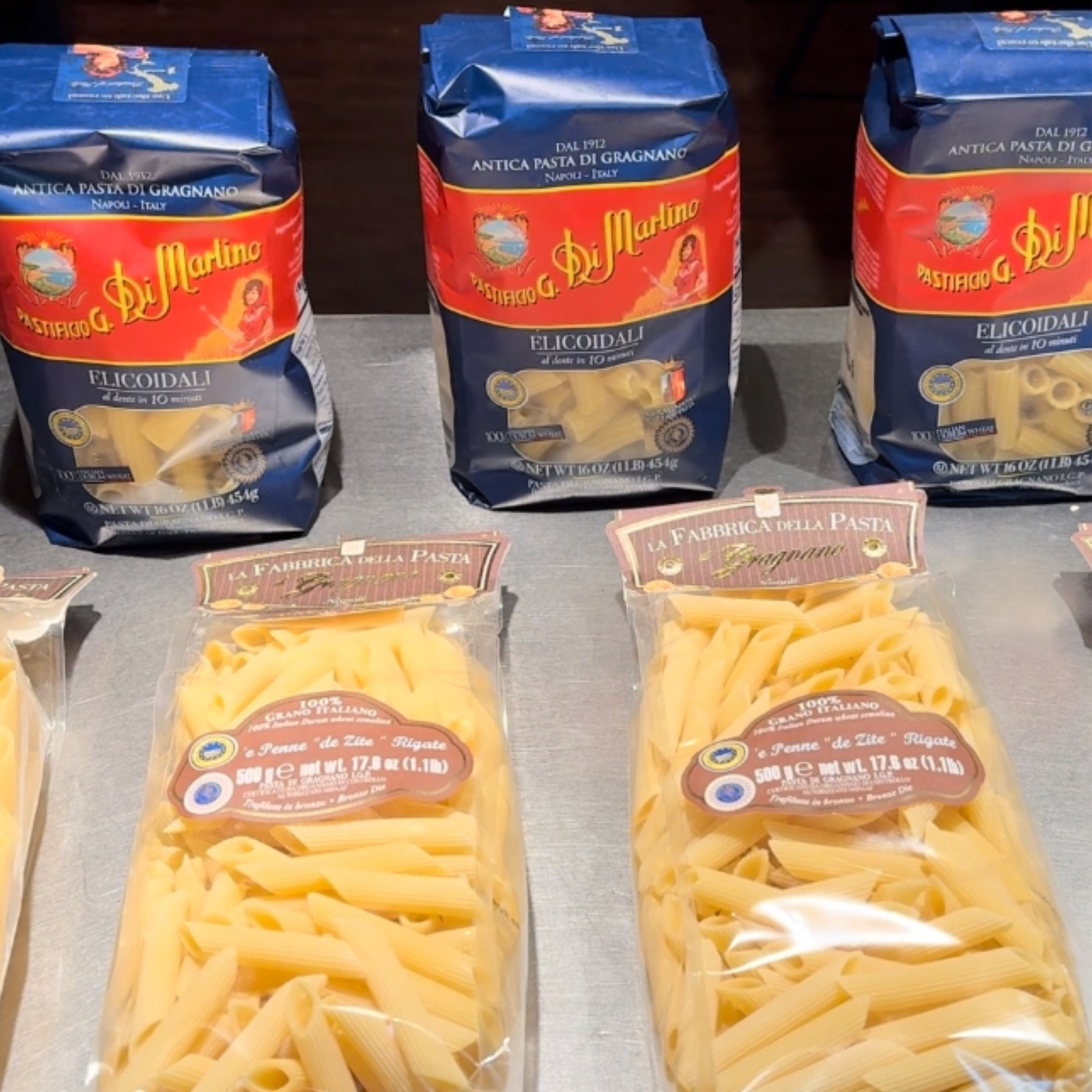 Pasta imported from Gragnano Italy